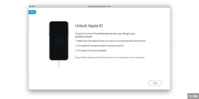 Die Entfernung der Apple ID funktioniert nur bis iOS 11