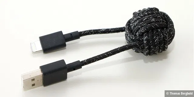Das Native Union Key Cable ist nicht nur ein sehr kurzes Kabel, sondern mit seinem Wollknäuel-Design hebt es sich wohltuend vom Rest des Marktes ab.