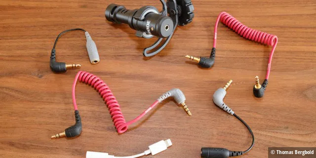Rode bietet viele Adapter an, um seine Produkte mit einem iPhone oder einer Videokamera zu verbinden.