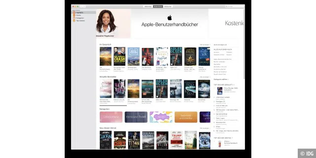 Für Mac-, iPad- und iPhone-Anwender ist der Apple Book Store die naheliegende Quelle für E-Books