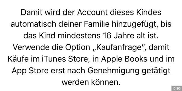 Apple ID ab 16 Jahren
