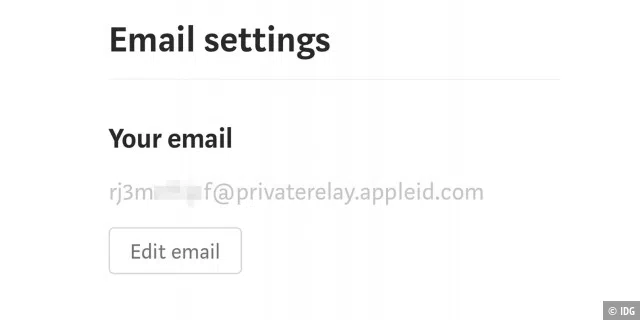 Nachdem sie sich bei Apple für Medium angemeldet haben, ist die einzige E-Mail, die sie gespeichert haben, eine zufällige Weiterleitungs-E-Mail, die ich jederzeit löschen kann.