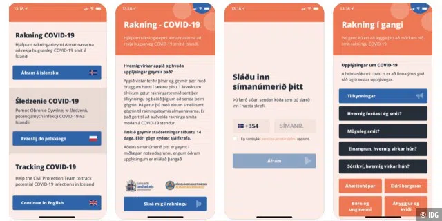 In Island wird bereits ein App genutzt.