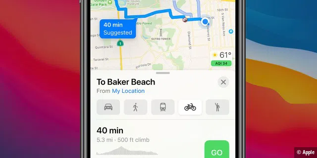 Fahrrad-Fahrer, E-Auto-Besitzer und Städte-Bummler werden sich über das iOS 14 Update besonders freuen.