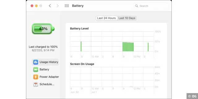 In macOS 11 Big Sur wird die Batterieverwaltung intelligenter