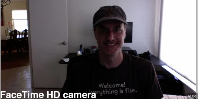 Die FaceTime HD Kamera kann im Vergleich nicht überzeugen.