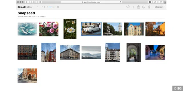 Über iCloud.com können Sie auf ihre iCloud-Fotos ebenfalls zugreifen.