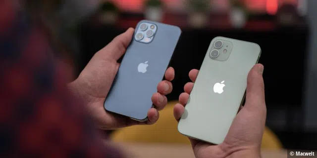 iPhone 12 und iPhone 12 Pro im Vergleich: Beim Design unterscheiden sich die beiden Modelle nur wenig.