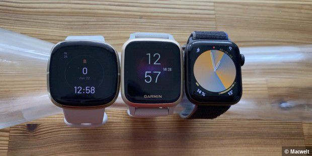 Smartwatches Der Mittelklasse Im Vergleich Apple Watch Se Fitbit Sense Garmin Venu Sq Macwelt
