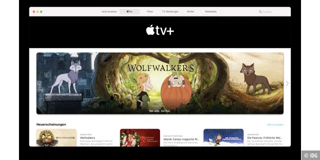 Apple TV+ bekommt endlich mal einen eigenen Reiter in der TV-App.