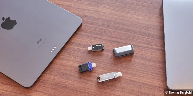Die preiswerten USB-C Sticks sind nicht nur für den Mac erste Wahl, sondern auch am neuen iPad Pro sehr praktisch.