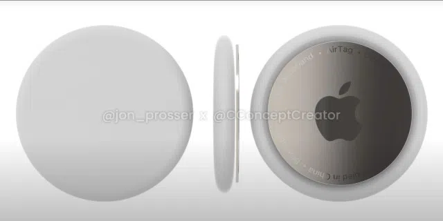 Ein Konzept-Design der AirTags von Apple-Leaker Jon Prosser.