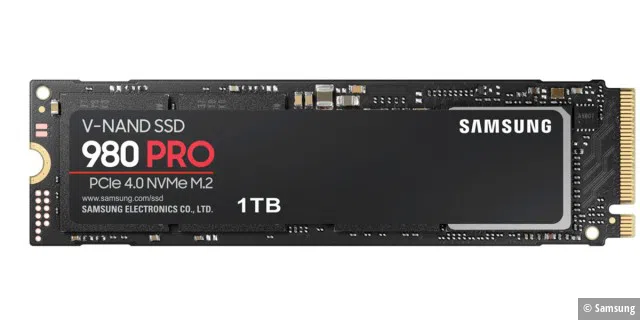 Samsungs 980 Pro ist eine typische Endbenutzer-SSD, die für 600TBW pro 1 TB Kapazität 