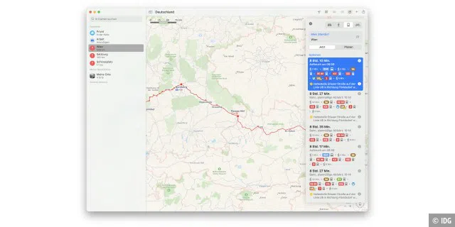 Die Karten-App von macOS