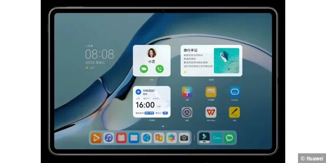 Das HarmonyOS von Huawei fühlt sich definitiv wie iOS an, allerdings auf einem Tablet.