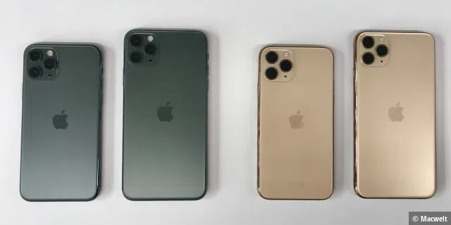 Das neue iPhone 11 Pro - hier die Farben Midnight Green und Gold.