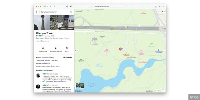 DuckDuckGo verwendet Apples Mapkit-JS-Framework, um Karten auf der Seite mit den Suchergebnissen anzuzeigen.