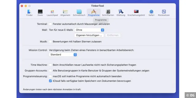 TinkerTool und Backup Control Server bohren die Möglichkeiten von macOS und Time Machine auf.