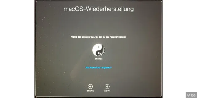 Um den internen Datenträger zu reparieren, wenn der Mac nicht startet, hilft die Wiederherstellung.