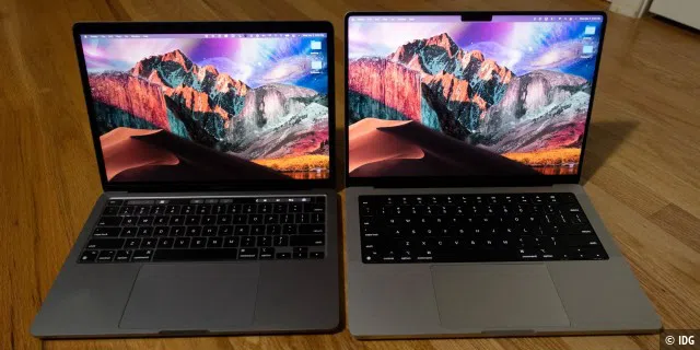 Das 14-Zoll MacBook Pro ist weniger als einen Zoll größer als das 13-Zoll-Modell, aber es fühlt sich viel größer an.