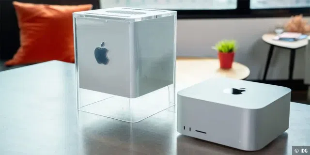 Im Vergleich zum G4 Cube ist das Design des Mac Studio recht konservativ.