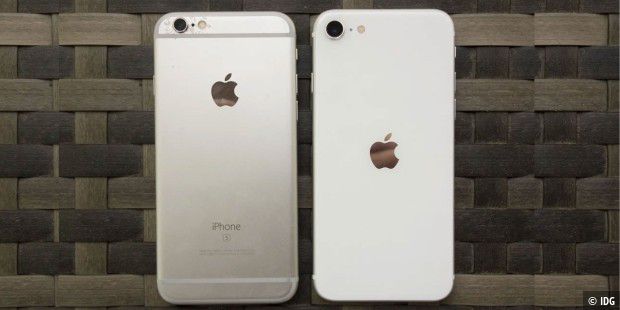 Das iPhone SE (rechts) ist im Grunde ein iPhone 6 mit einer Glasrückseite.
