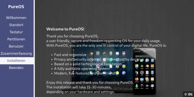PureOS kommt ebenfalls häufig auf Mac-Hardware zum Einsatz.