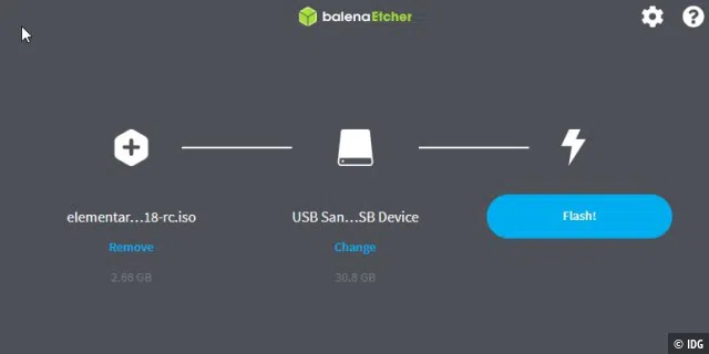 Das kostenlose Tool Etcher hilft dabei, bootfähige USB-Sticks für die Installation von Linux auf Mac-Hardware zu erstellen.