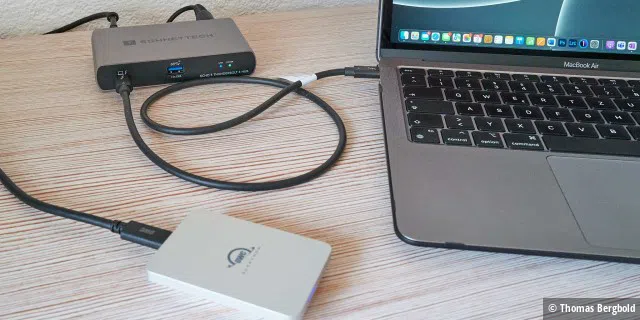 Das Echo 5 von Sonnet ist ein kompakter Thunderbolt-4-Hub und empfiehlt sich für jeden Mac-Nutzer, der mehr Thunderbolt und USB-C-Anschüsse benötigt.