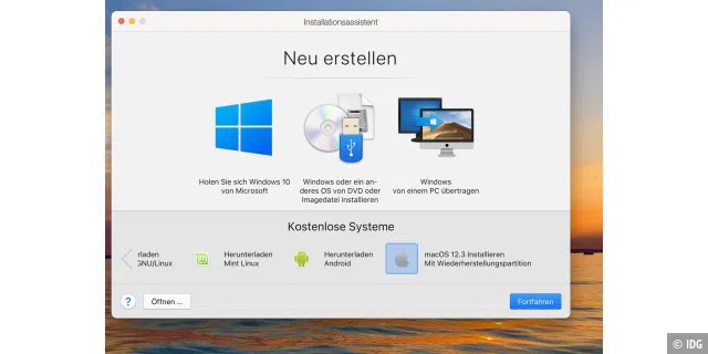 macOS lässt sich als aktuelle Version auch mit Parallels Desktop virtualisieren