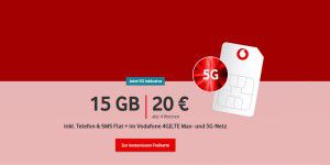 Vodafone Callya: 15 GB-Tarif mit Startbonus
