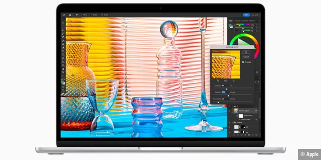 Das neue Display des Macbook Air M2 kann eine Milliarde Farben darstellen.