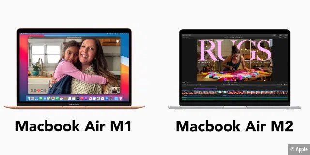 Das Macbook Air M2 kommt in einem moderneren Look als der Vorgänger.
