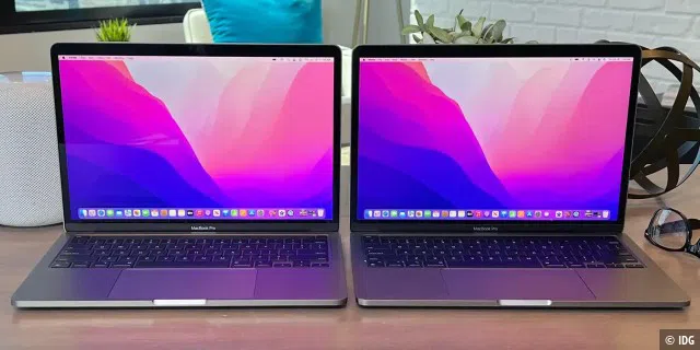 Finden Sie zehn Unterschiede – M1 und M2 Macbook Pro 13 Zoll im Vergleich.