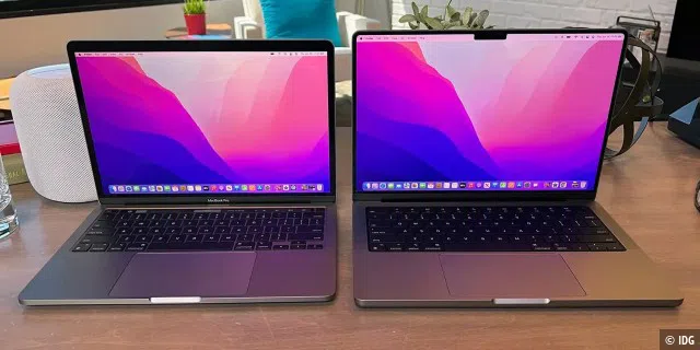 M2 Mac im Vergleich zum Macbook Pro 14 Zoll