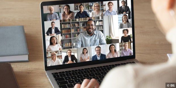 Videokonferenz auf dem Macbook Air