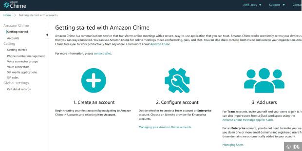 Amazon Chime ist ein Dienst für Videokonferenzen in AWS