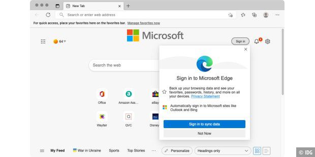 Wenn Sie andere Plattformen als die von Apple verwenden, können Sie mit Chrome oder Microsoft Edge Lesezeichen und andere Browsereinstellungen synchronisieren.