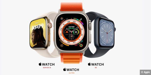 Apple Watch Ultra, Apple Watch Series 8 und Apple Watch SE